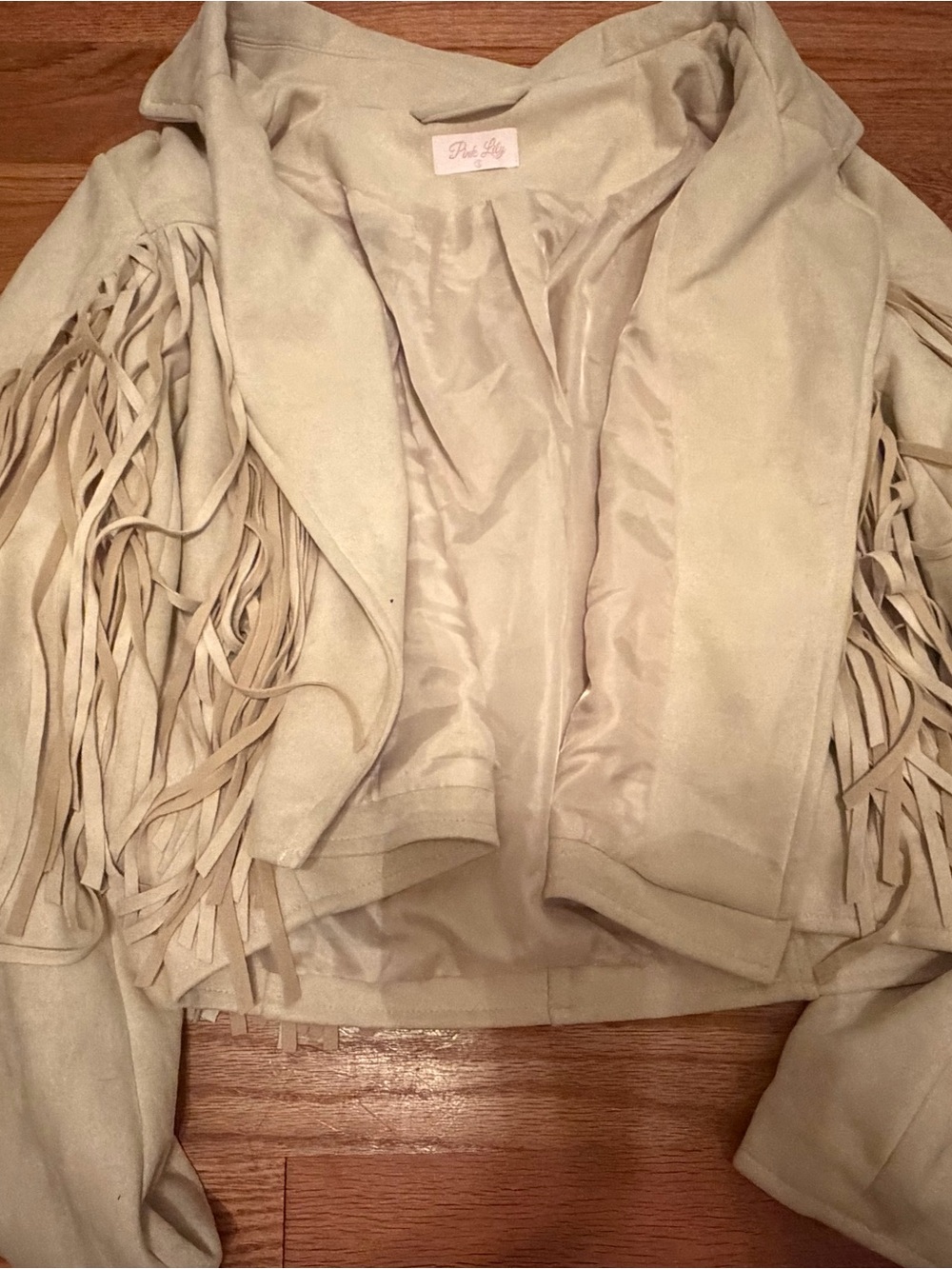 Pink Lily Women's Fringe Suede Jacket